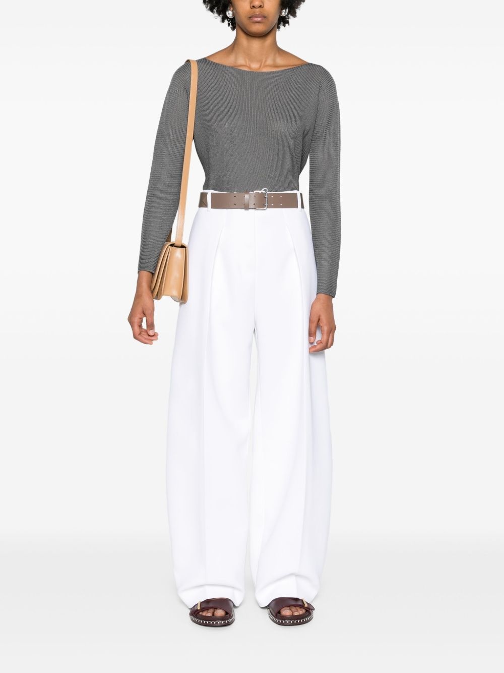 boat-neck jumper - 2