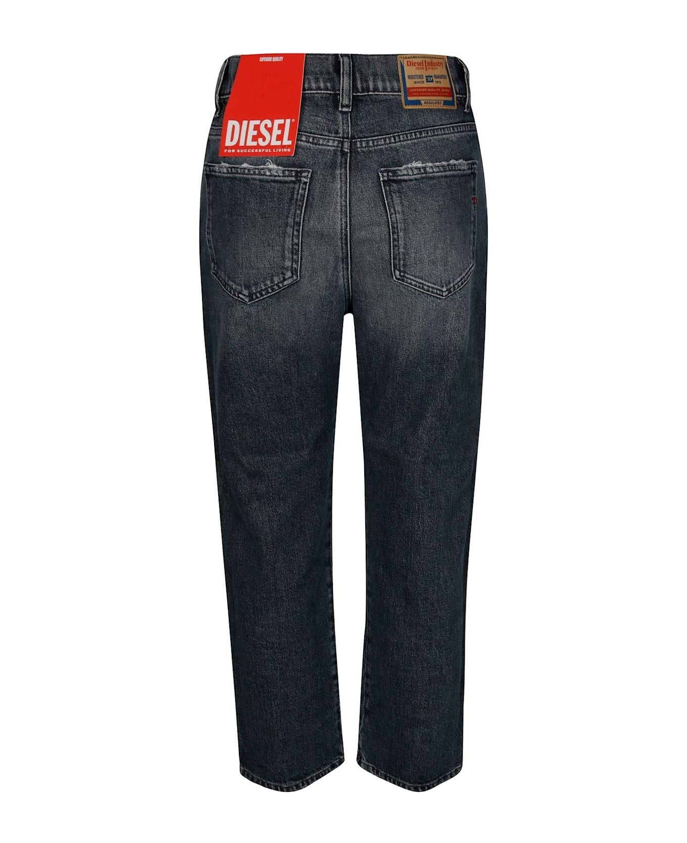 High Waist Denim Jeans - 2