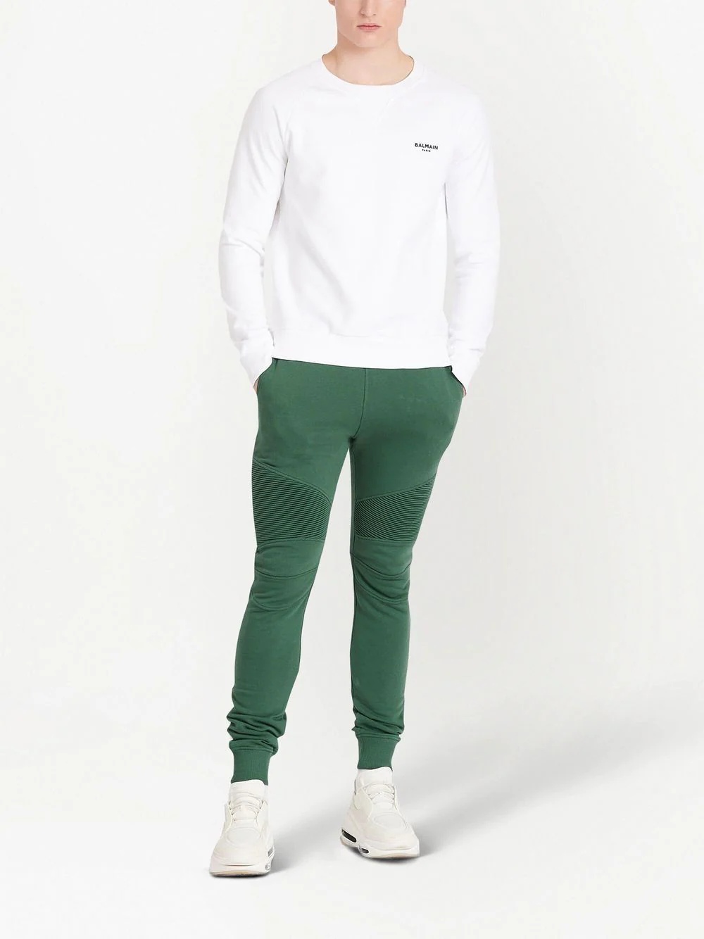 drawstring cotton track pants - 3