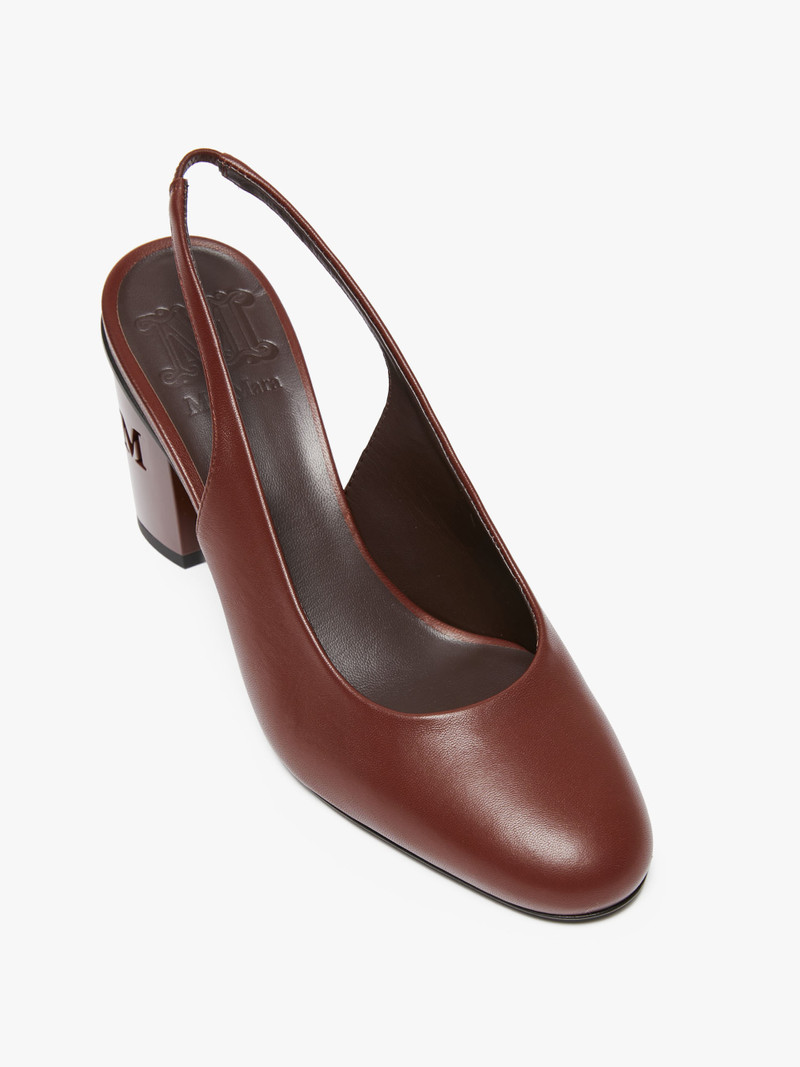 DAMIERSLING Nappa leather slingbacks 5