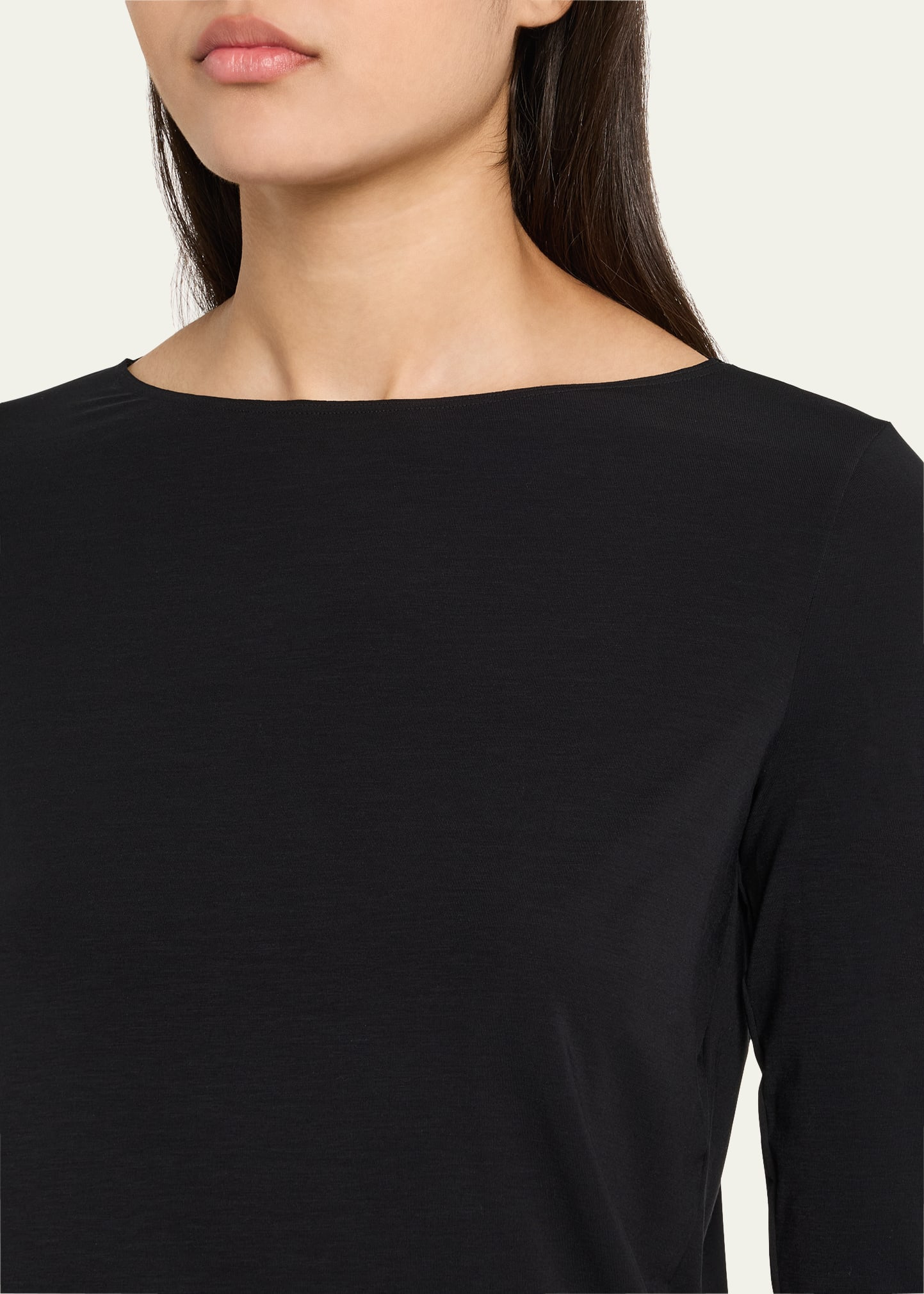 Pure Bateau-Neck Jersey Top - 5