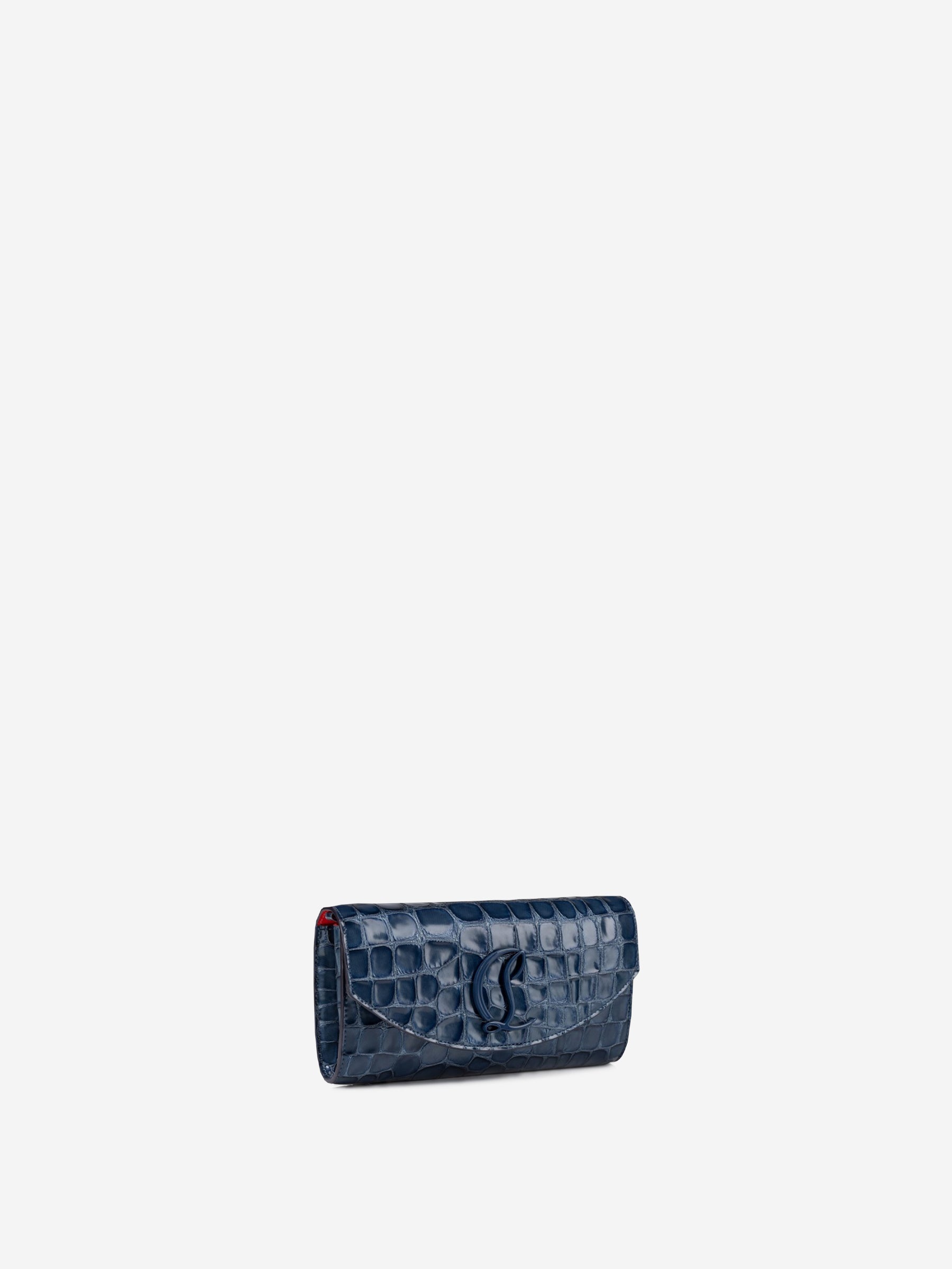 CROCODILE EFFECT LEATHER CLUTCH - 3