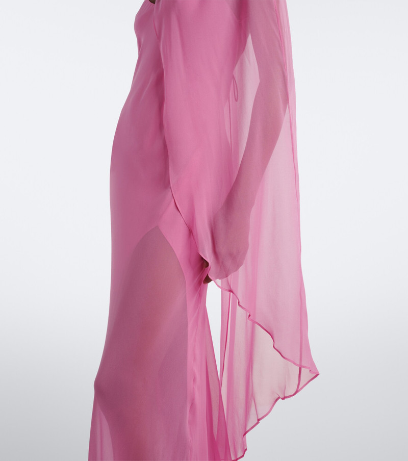 Caped silk gown 4