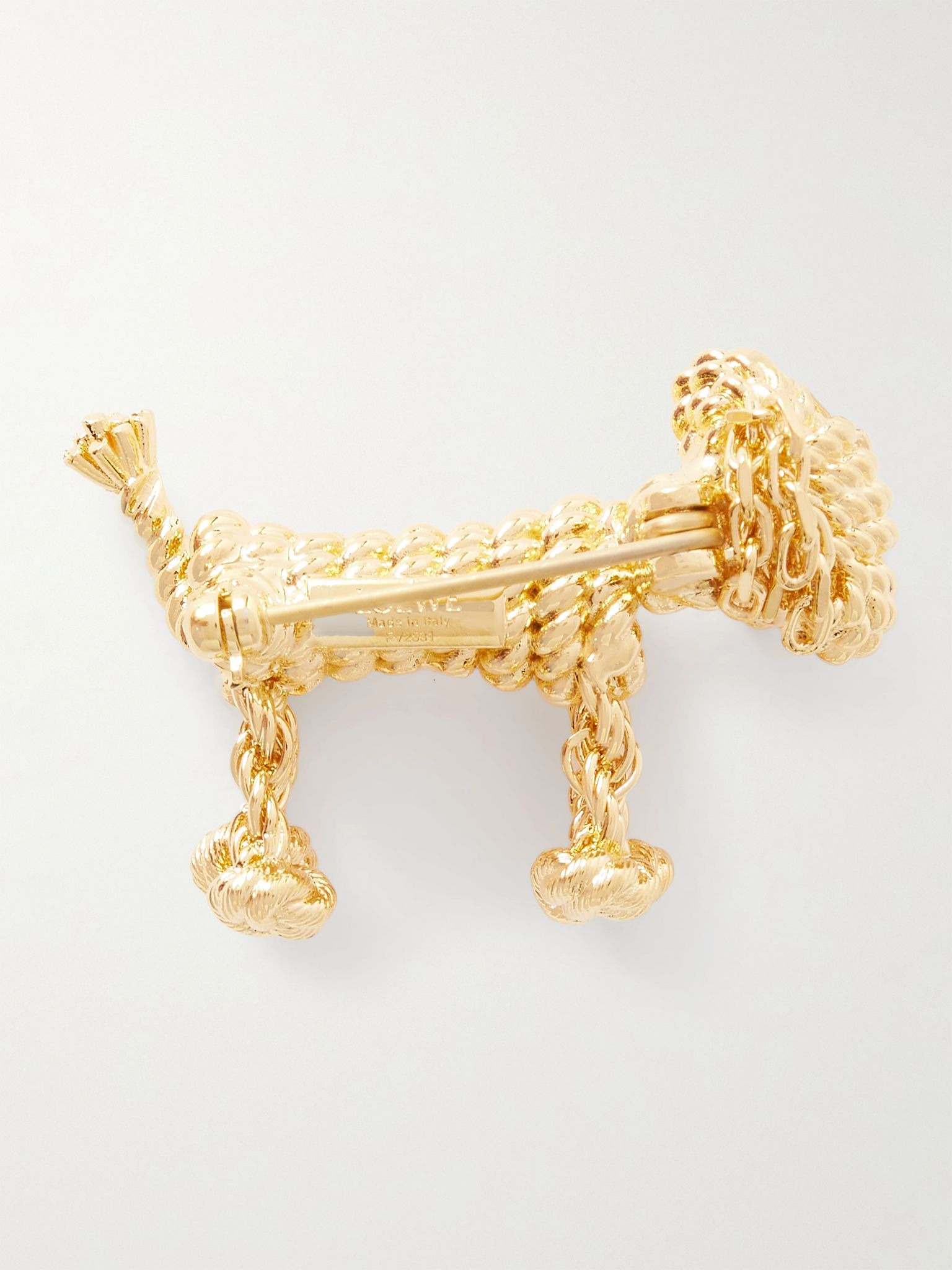 Sausage Dog gold-tone brooch Gold - 3