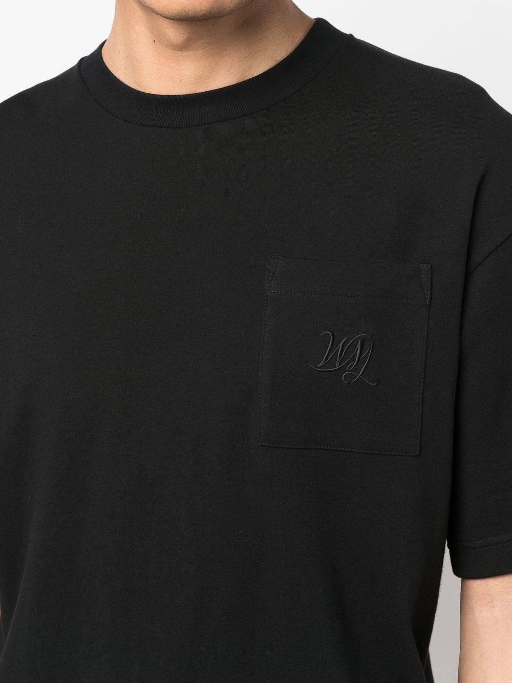 logo-embroidered pocket T-shirt - 5