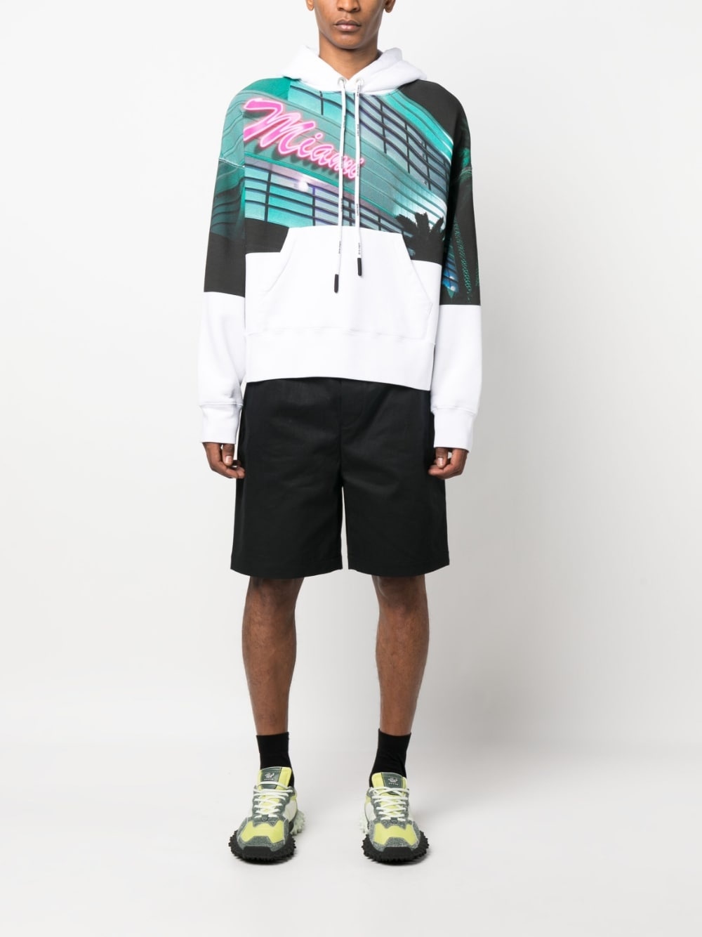 graphic-print drawstring hoodie - 2