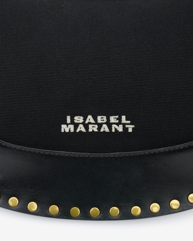 OSKAN MOON LEATHER AND COTTON SHOULDER BAG 3