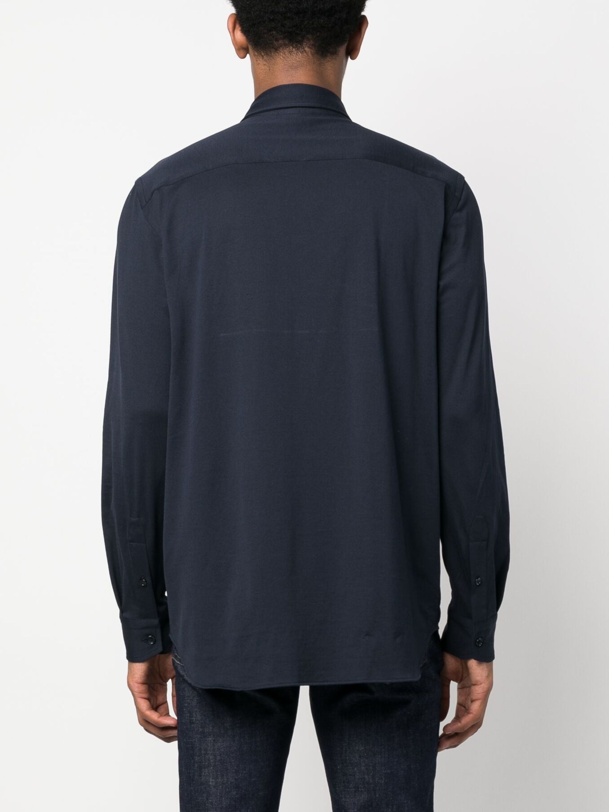 SPREAD-COLLAR COTTON SHIRT - 3