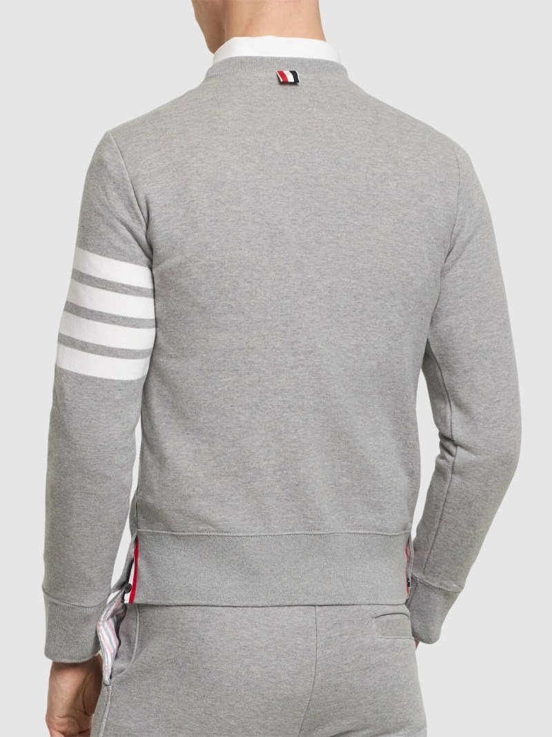 Cotton jersey sweatshirt w/ stripes - 3