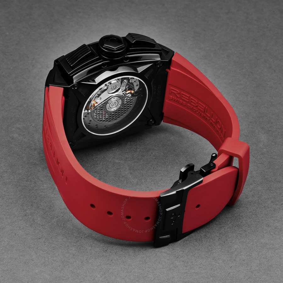 Rebellion - Rebellion Re1 Chronograph Automatic Red Dial Men's Watch RB.RE1.CH.SB.RD - 3