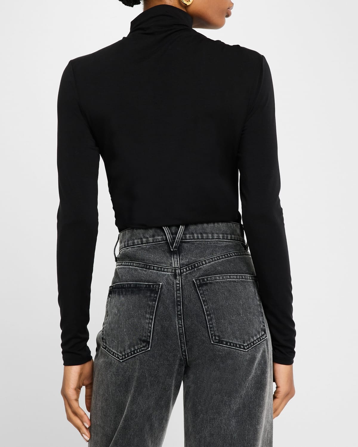 Mylie Gathered Turtleneck Top - 3