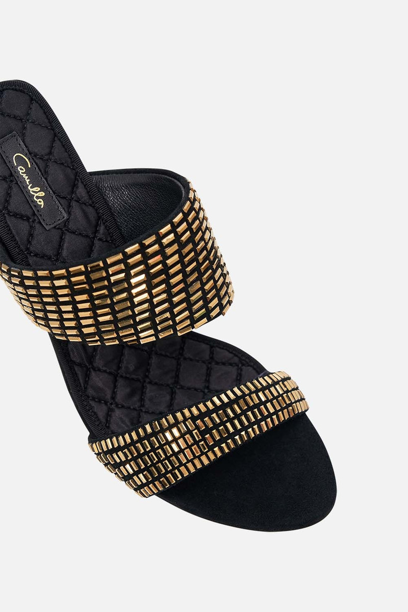 CAMILLA SARA SNAKE BLOCK HEEL MULE outlook