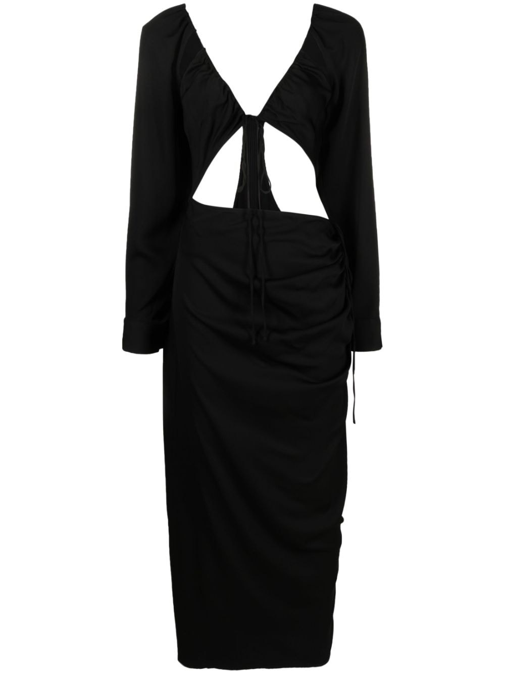 cut-out long-sleeved dress - 1