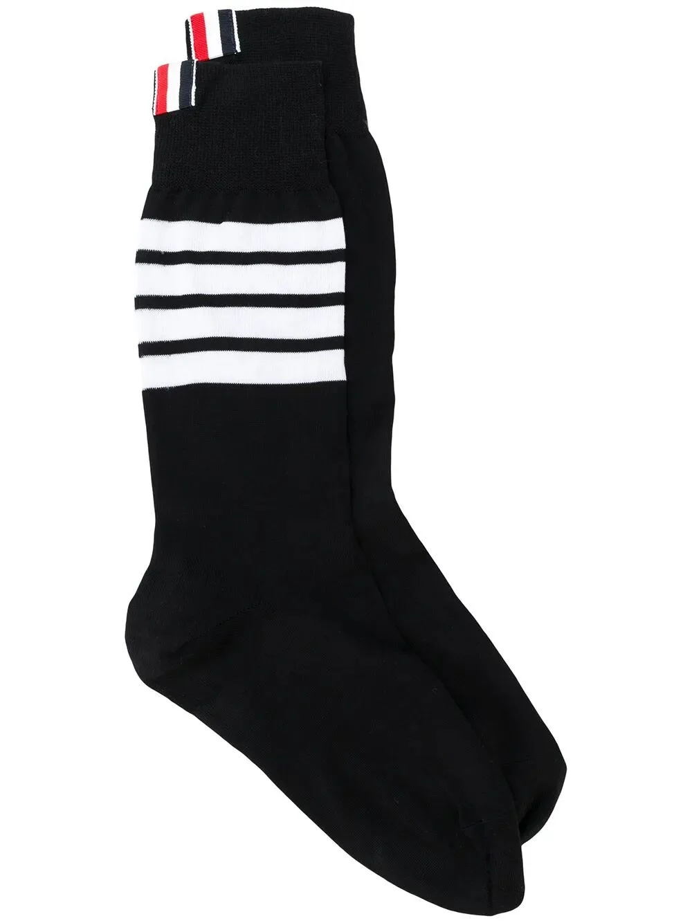 Mid Calf Socks With 4 Bar In Lightweight Cotton - 1