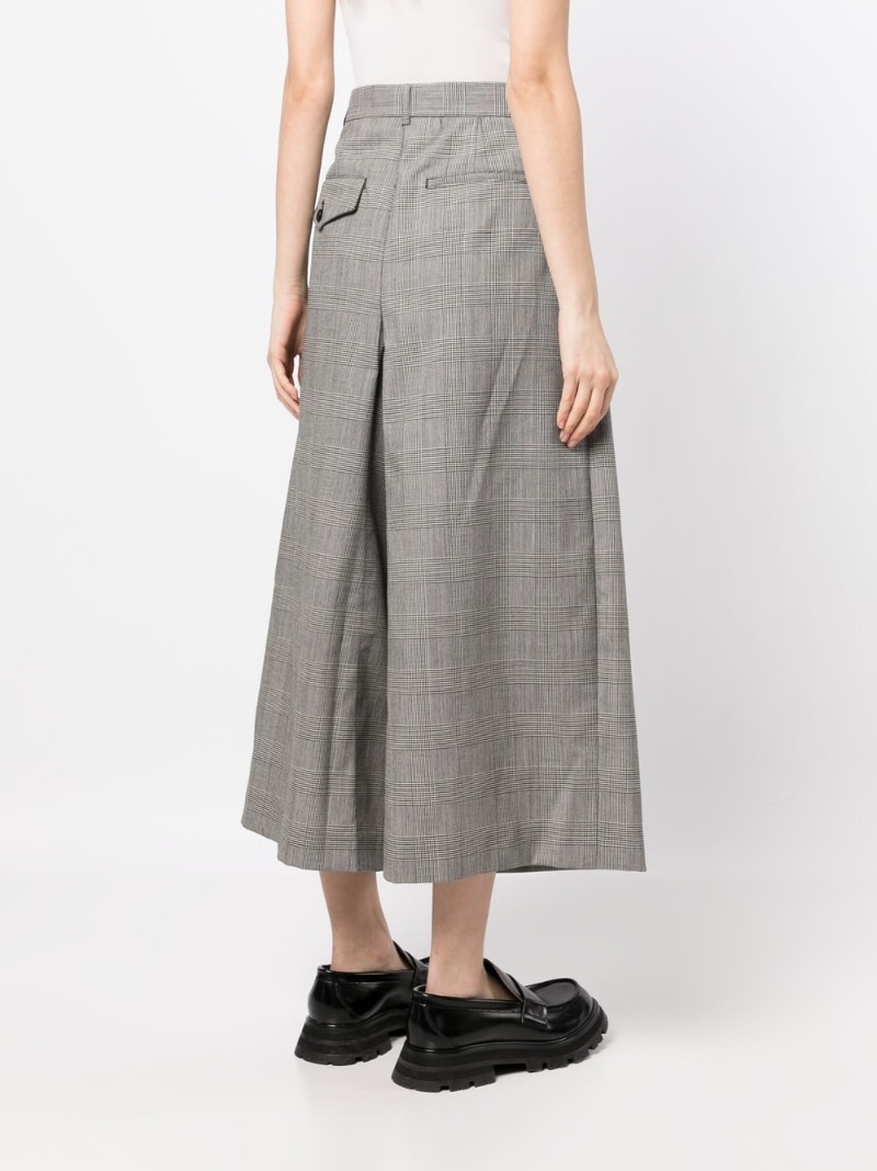 Glencheck cropped trousers - 4