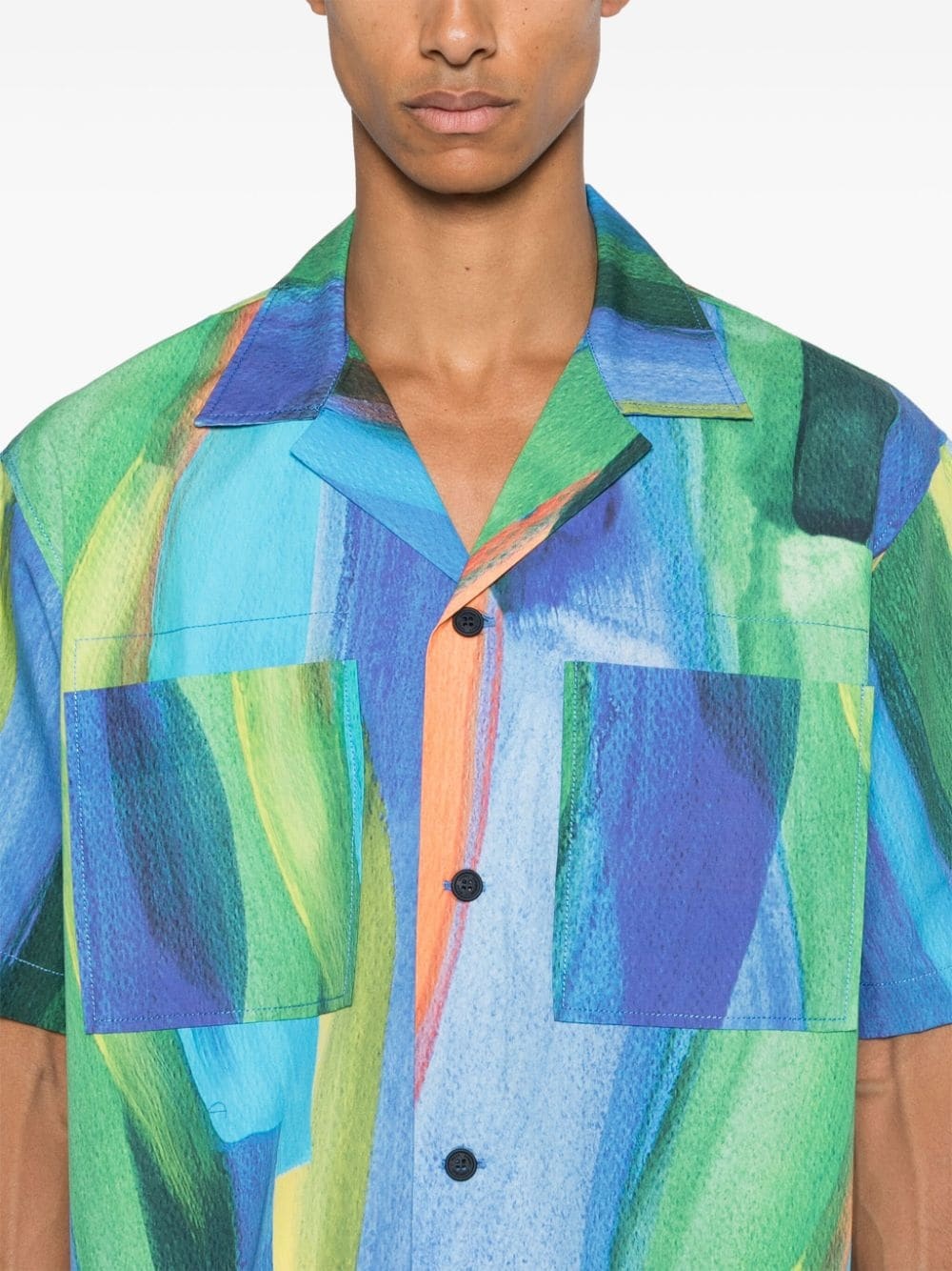 abstract-print shirt - 5