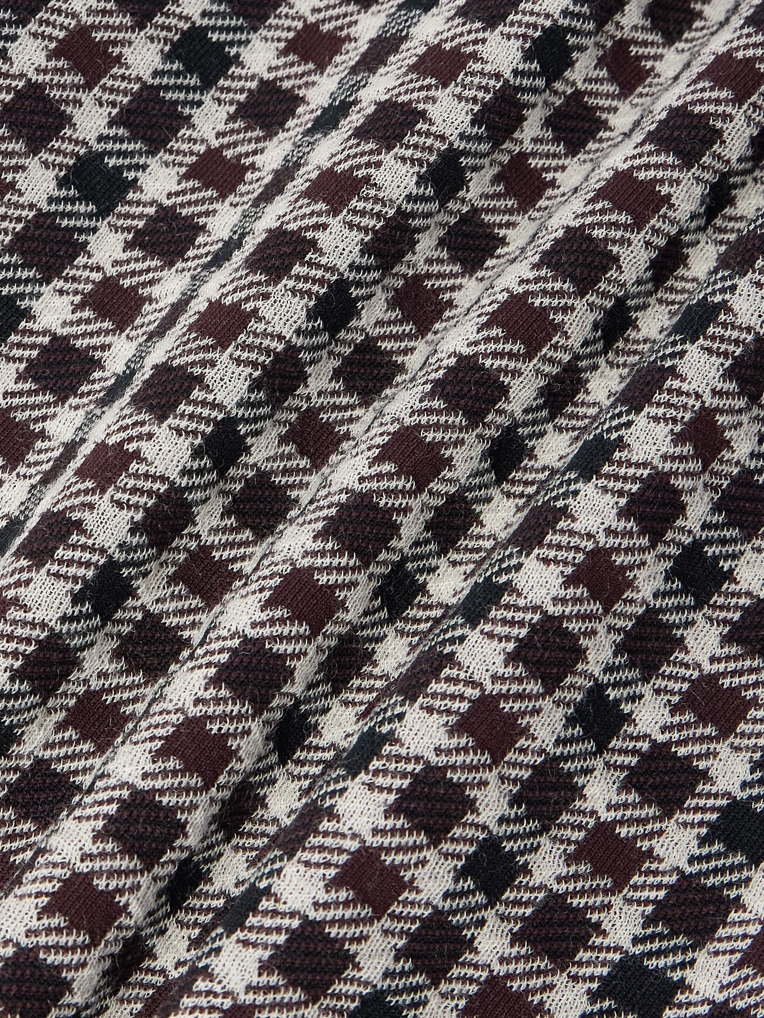 Checked Woven Overshirt Dark gray - 5