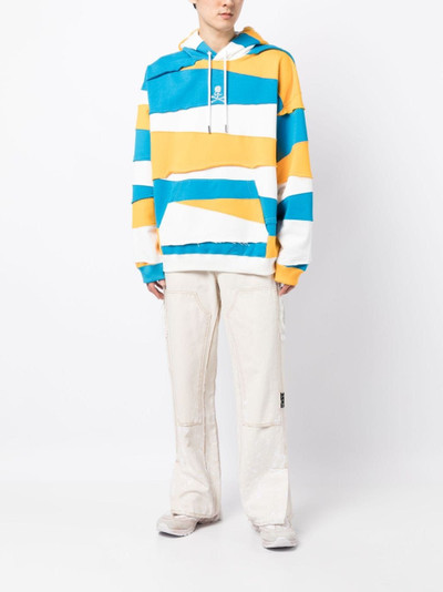 MASTERMIND WORLD colour-block panelled cotton hoodie outlook