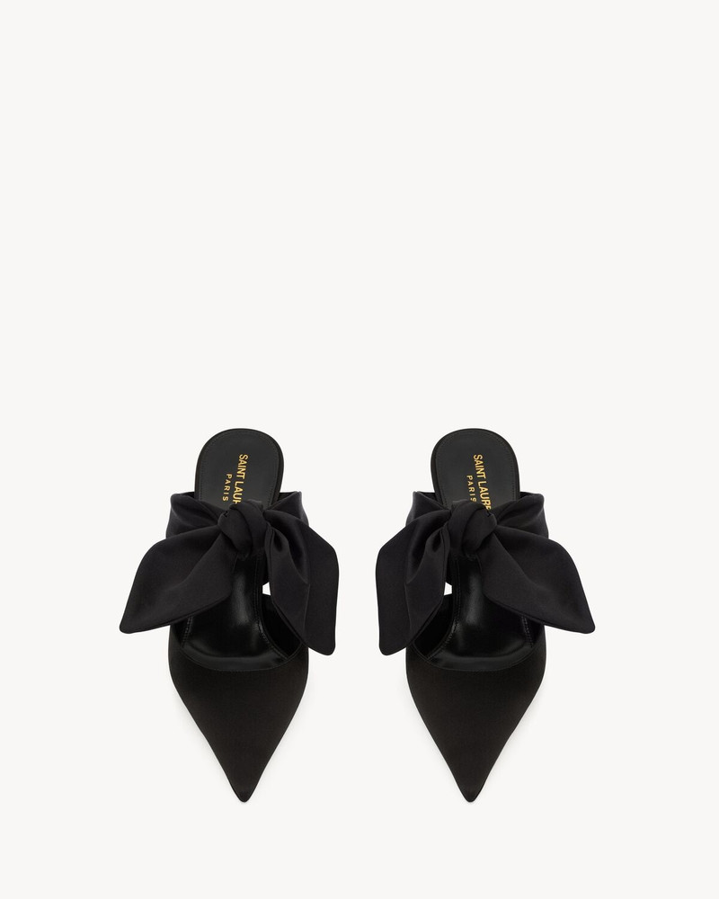 SAINT LAURENT BARBARA MULES IN SATIN CREPE outlook