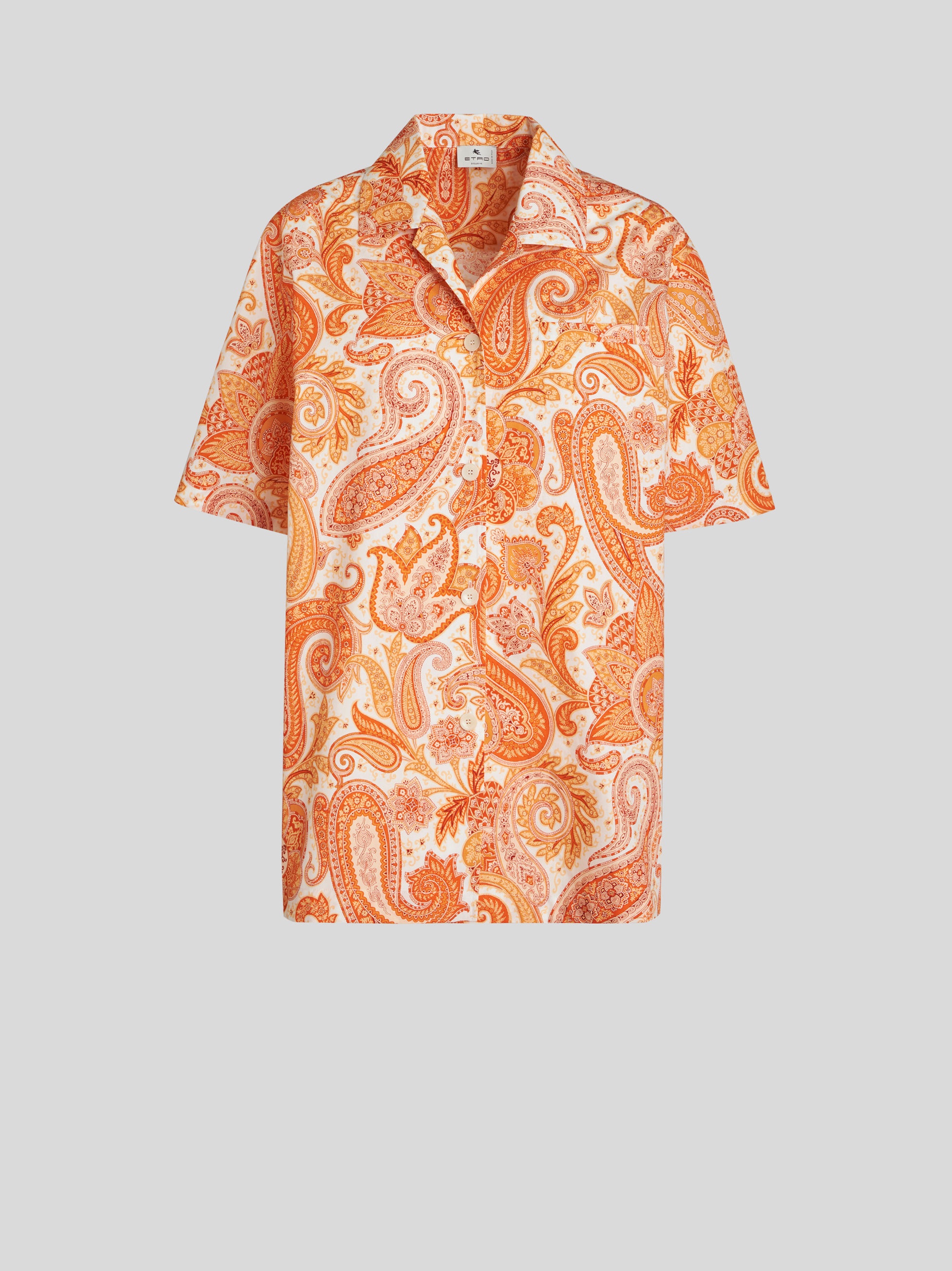 SHORT-SLEEVED LIQUID PAISLEY BEACH SHIRT - 1