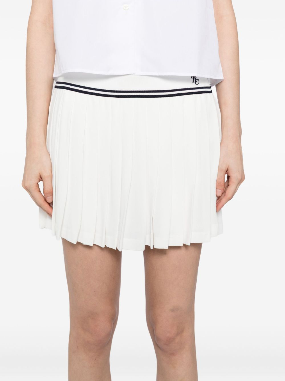 pleated panelled skirt - 5