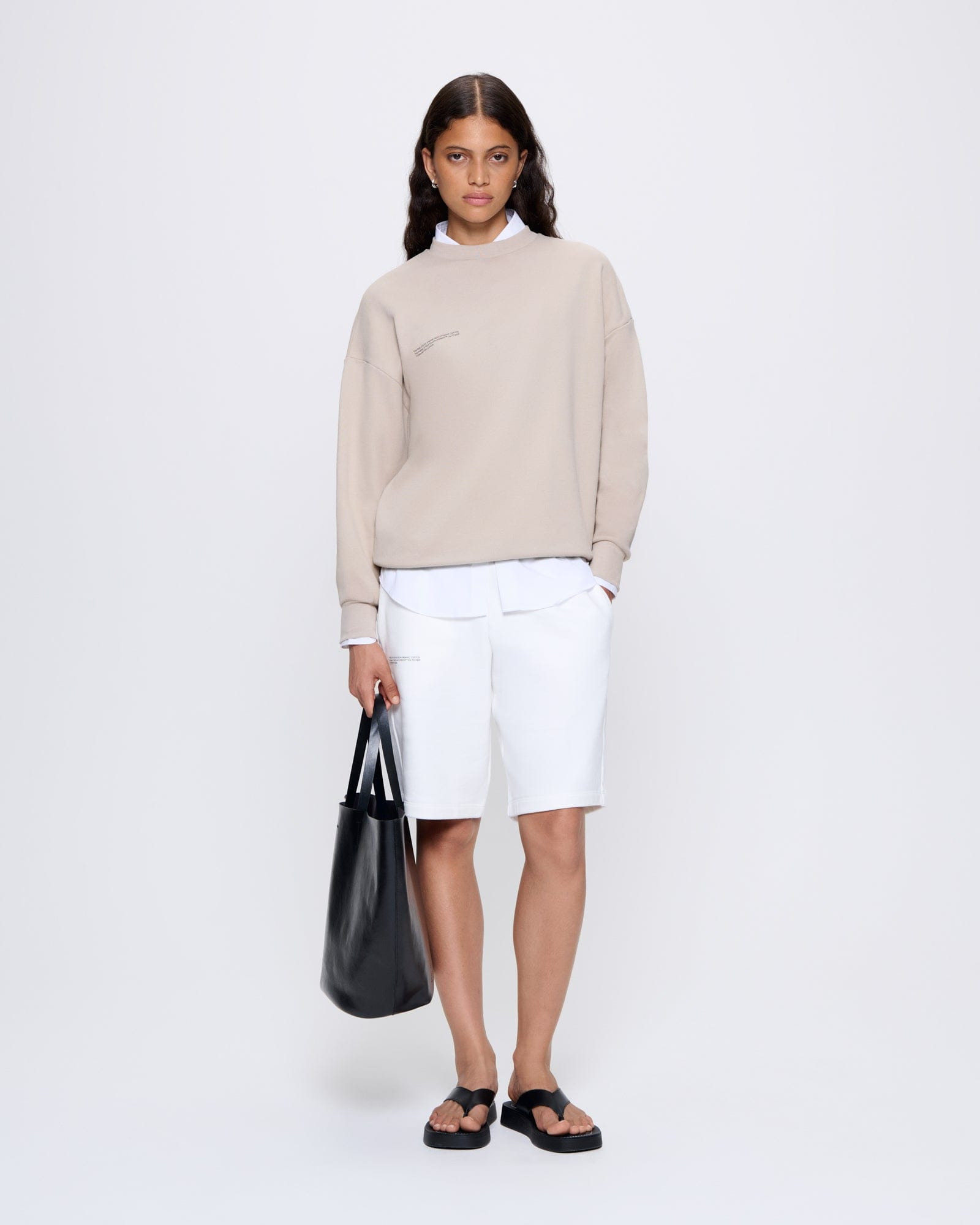 Womens 365 Midweight Sweatshirt - Stone - 3