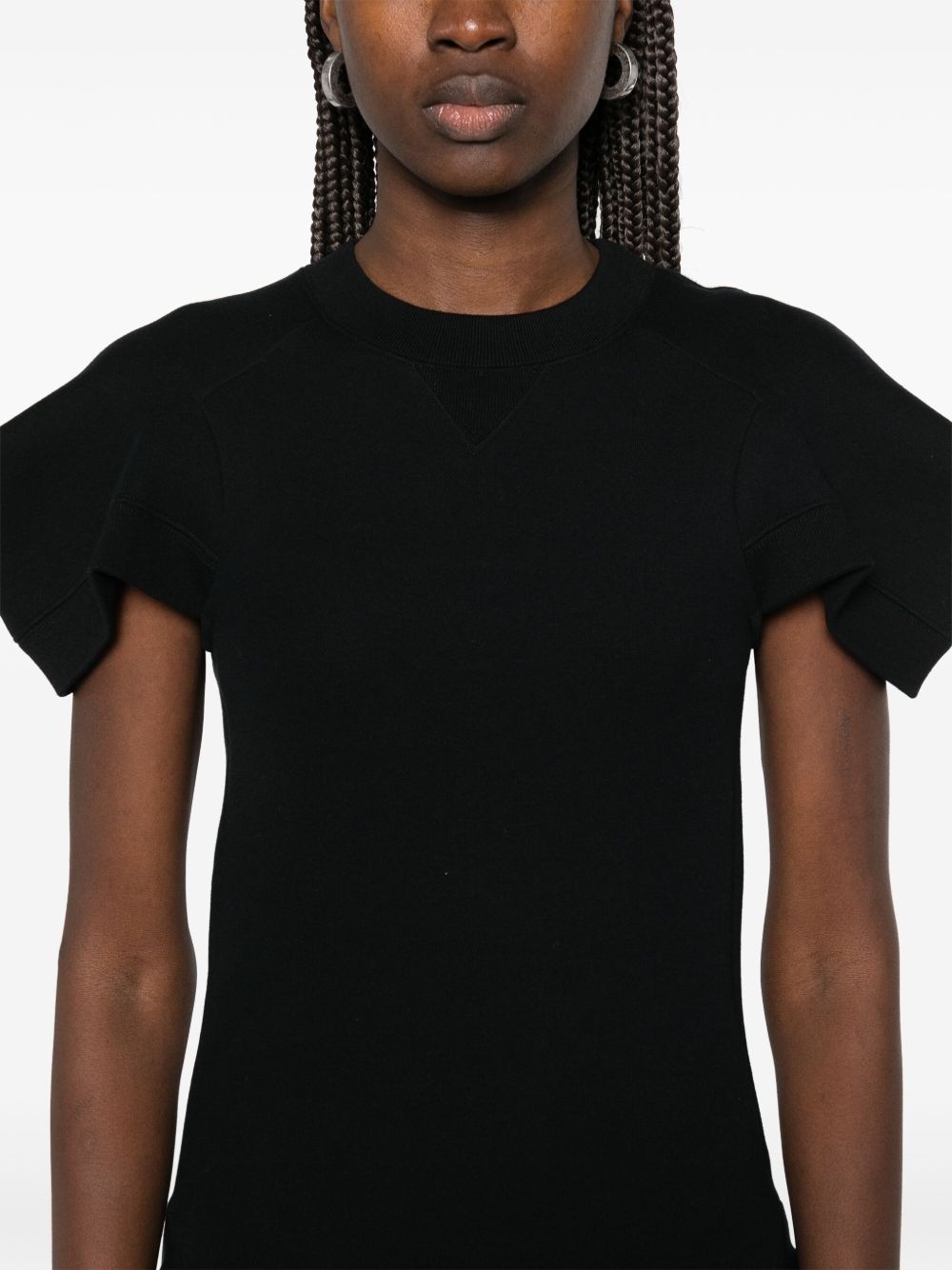 asymmetric-hem mini dress - 5