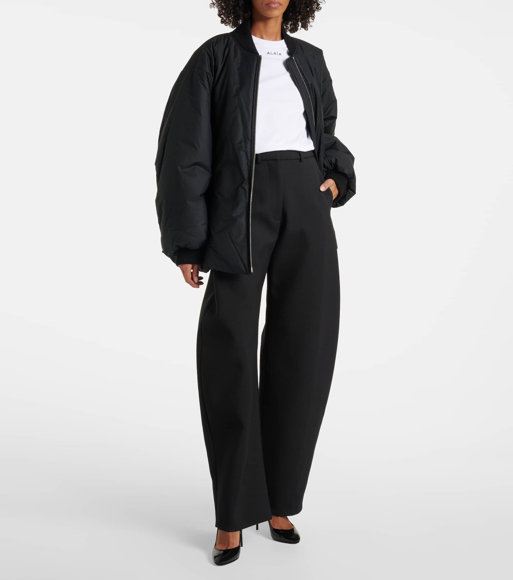 Wool wide-leg pants - 2