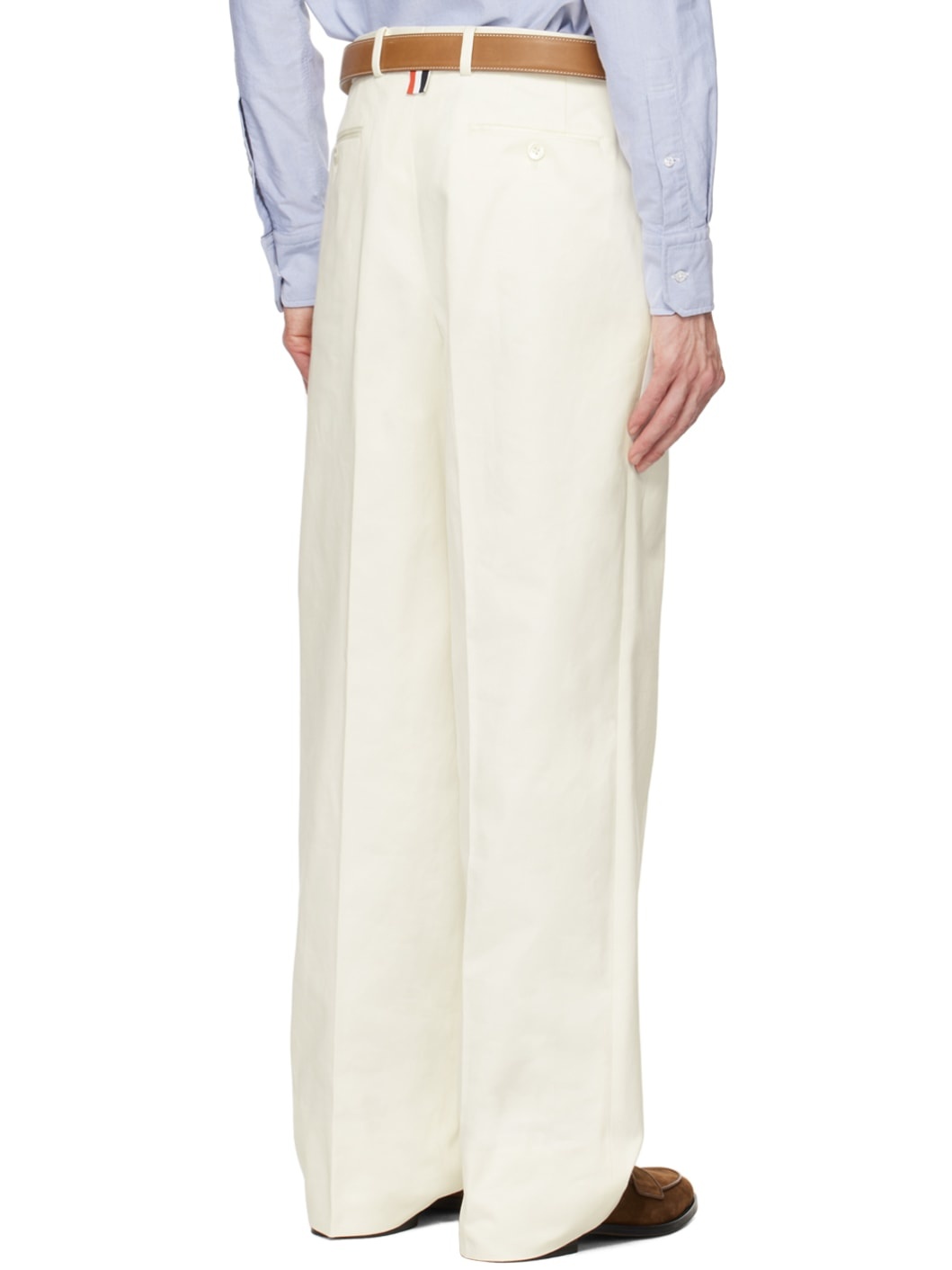 White Low-Rise Trousers - 3