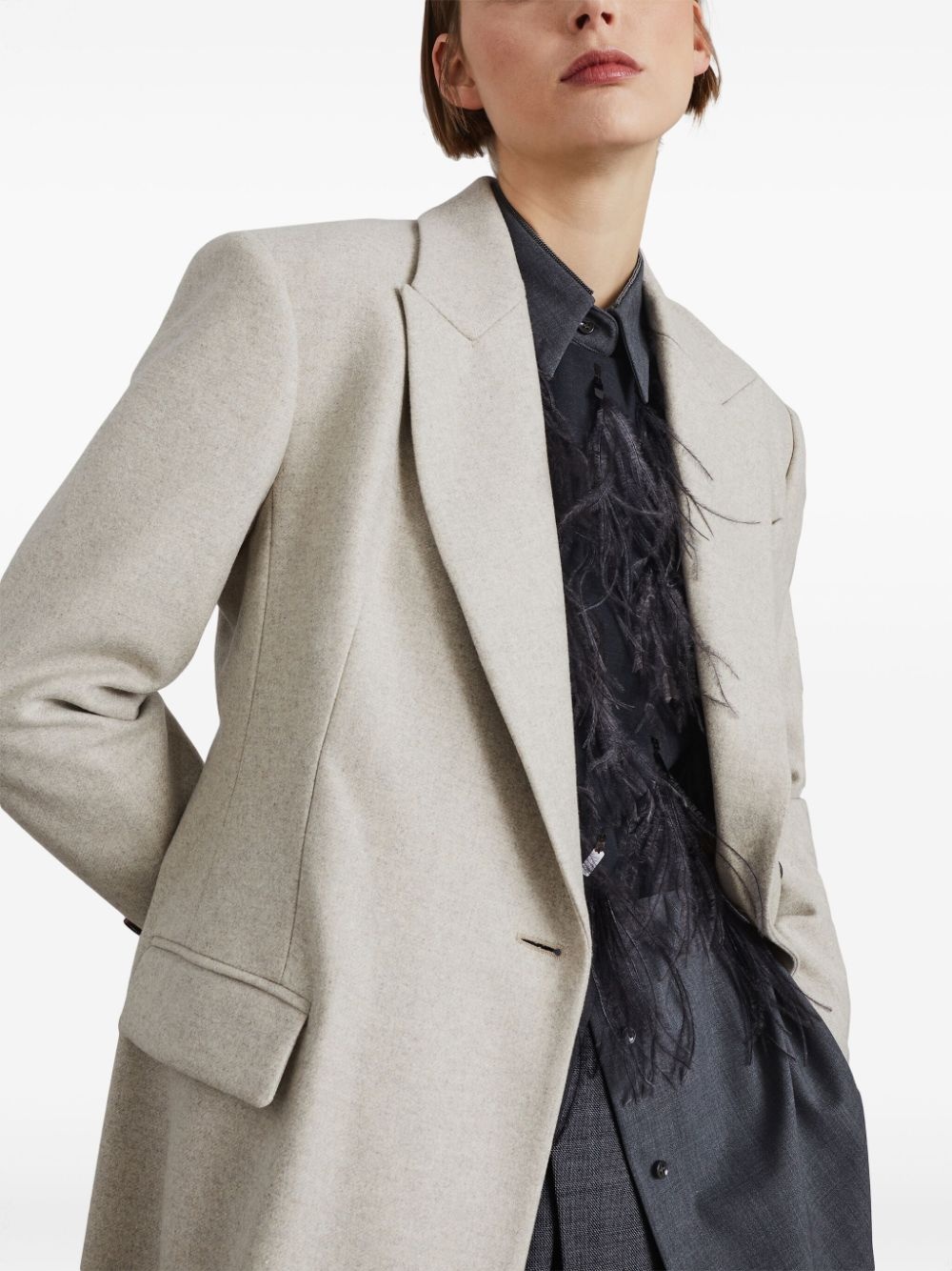 long wool coat - 6