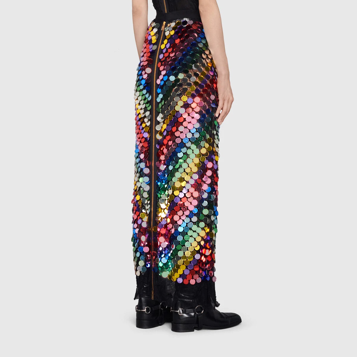 Mirror sequins skirt - 4