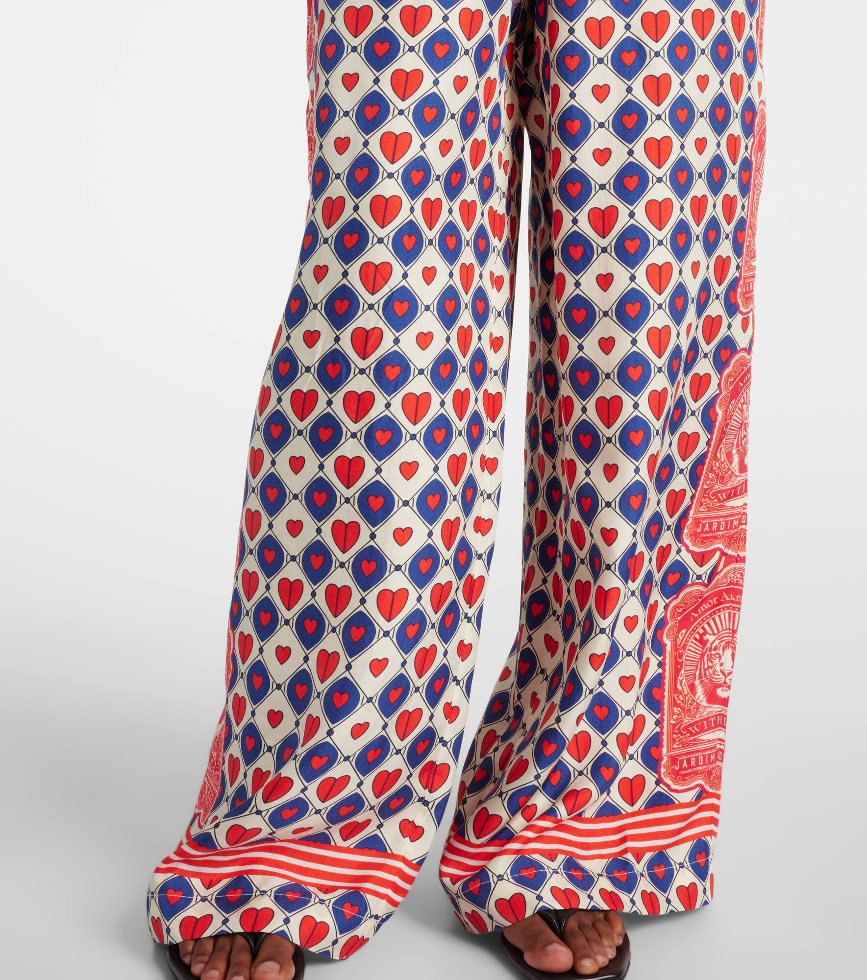 Printed silk palazzo pants - 5