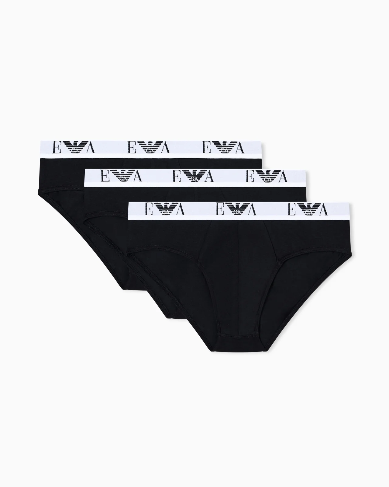 THREE-PACK OF STRETCH JERSEY BRIEFS WITH EA LOGOBAND - 1
