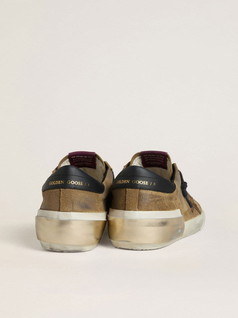 Men's Super-Star LTD in waxed suede with python-print star and nappa leather heel tab 4