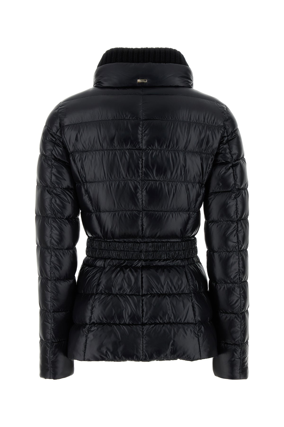Black nylon down jacket - 2