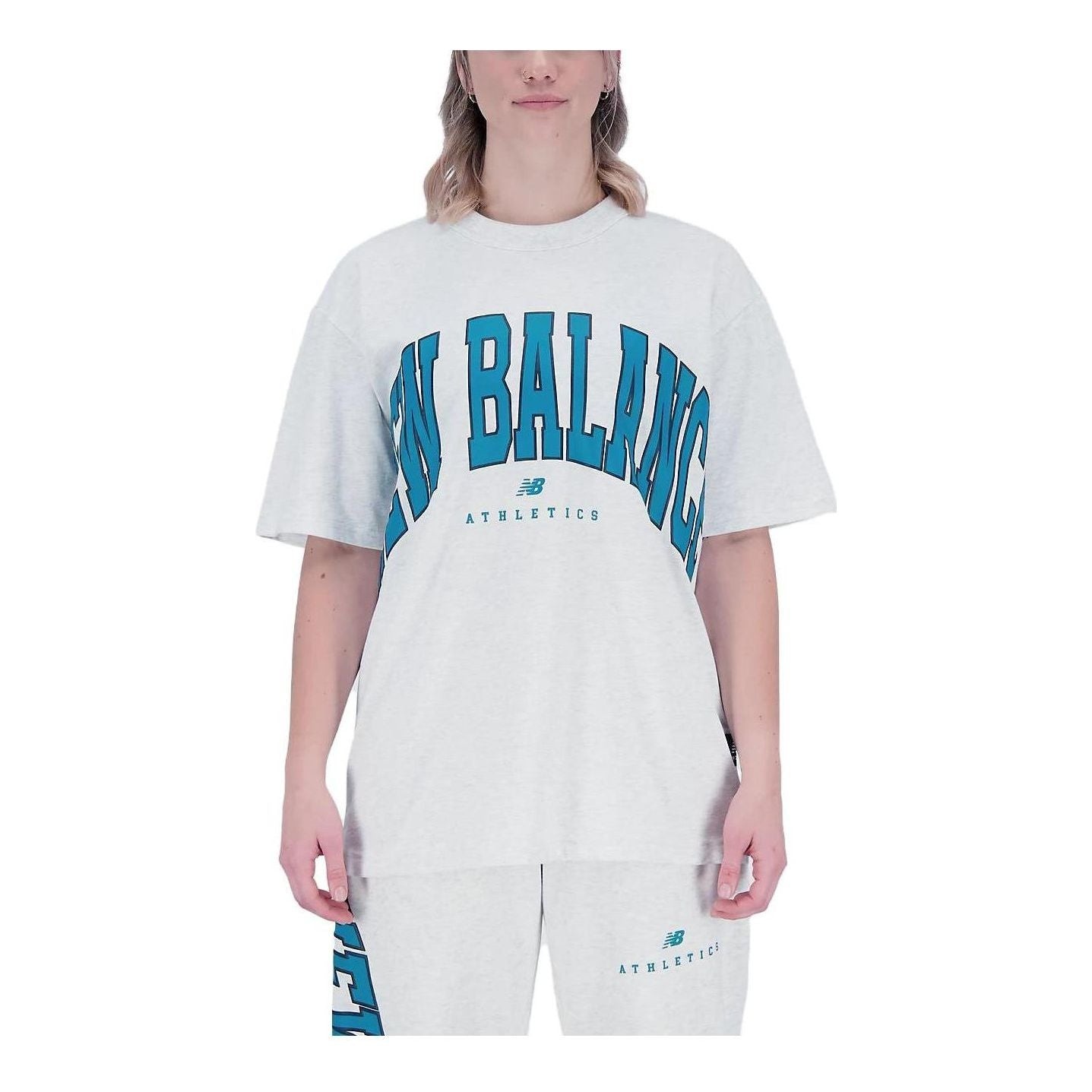 New Balance Athletics Warped Classics Short Sleeve T-Shirt 'Sea Salt Heather' UT31551-SAH - 1