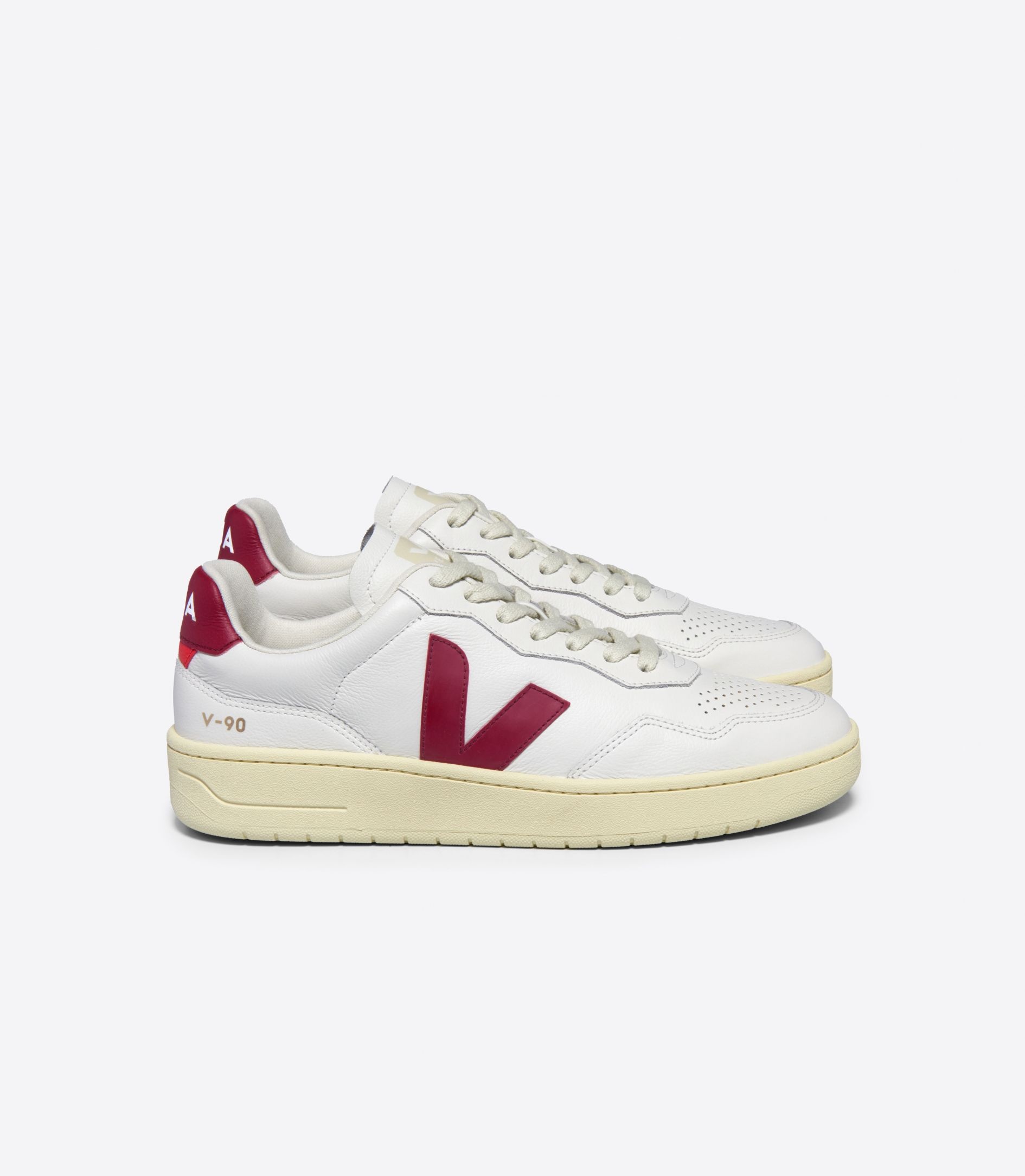 V-90 LEATHER WHITE MARSALA - 1