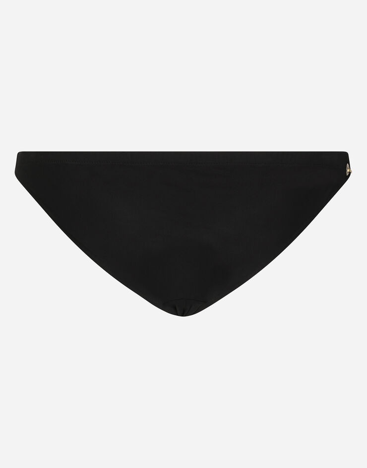 Swim briefs with logo plate and coin charm - 2