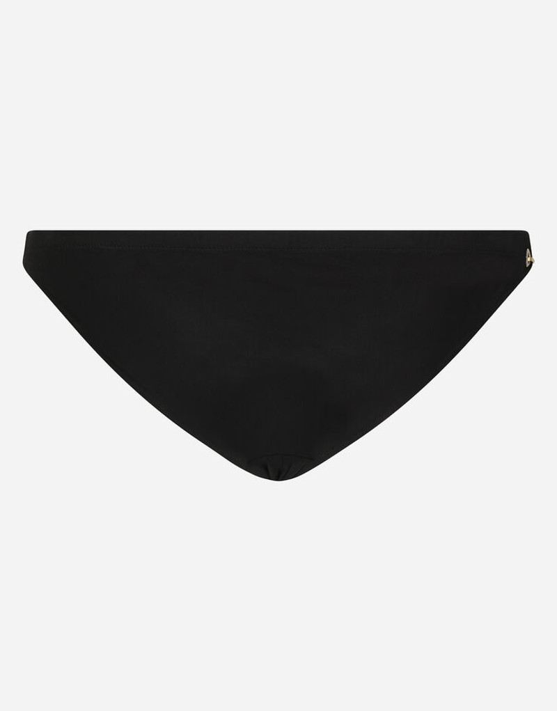 Dolce & Gabbana Swim briefs with logo plate and coin charm outlook