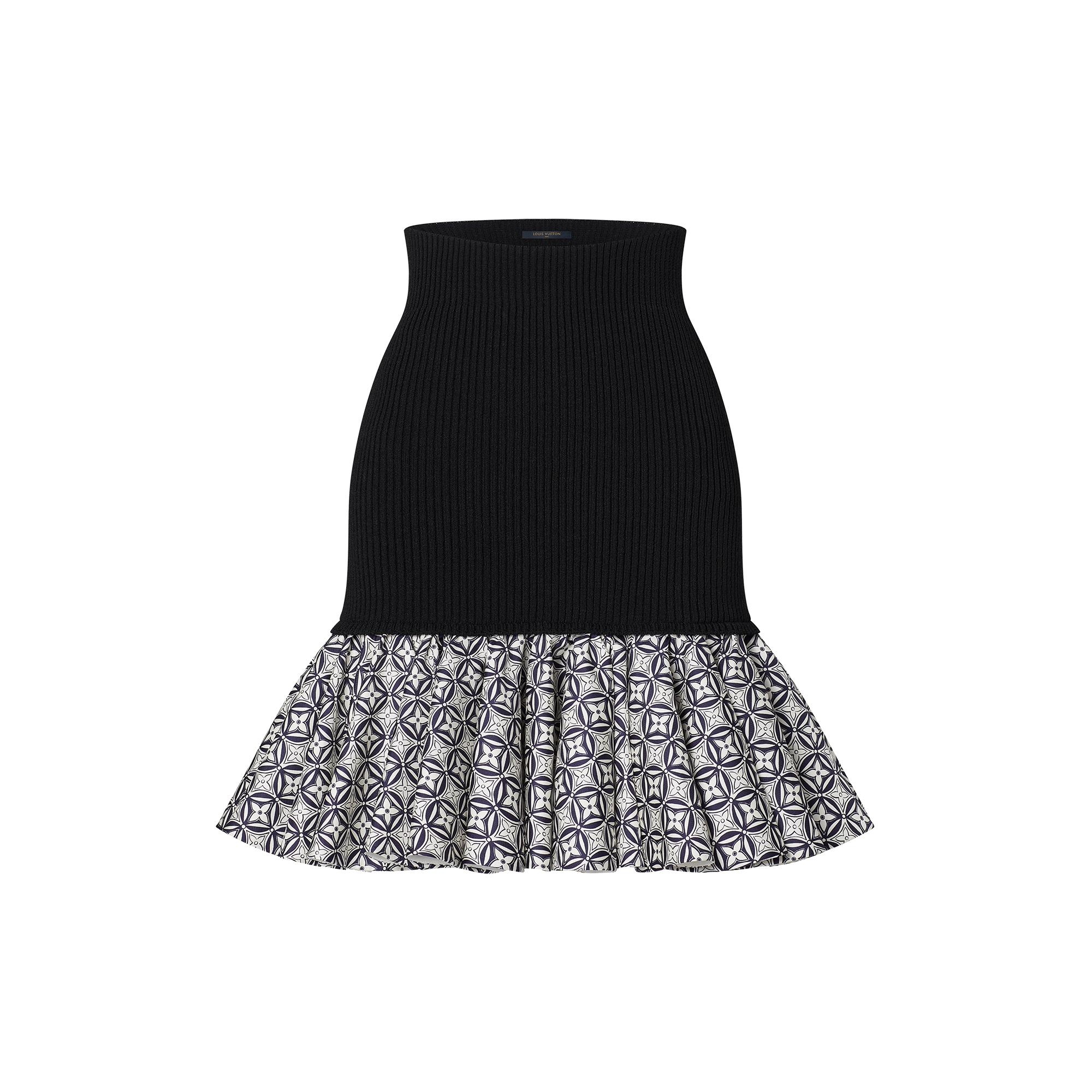 Geometric Monogram Flower Flounce Skirt - 1