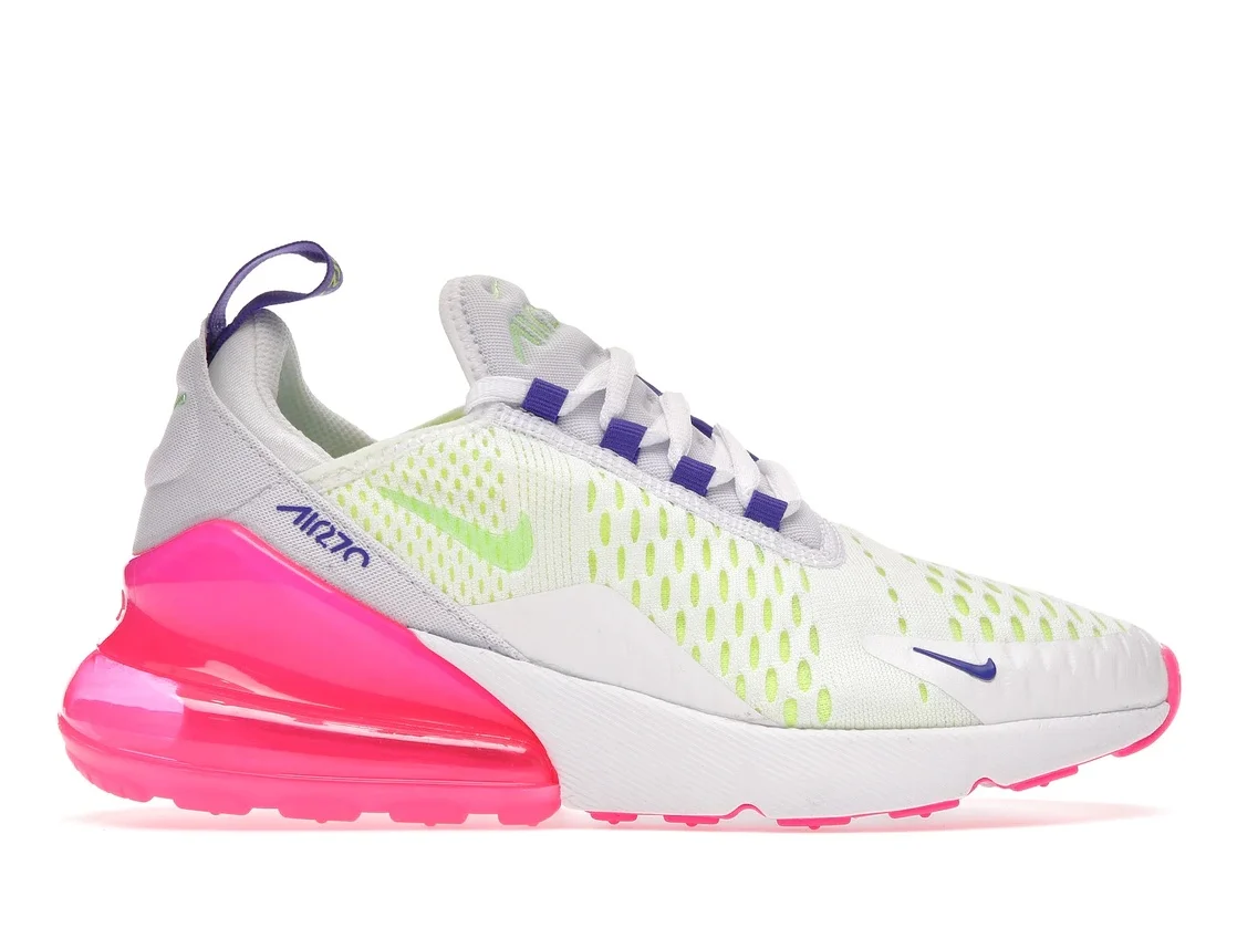 Nike Air Max 270 White Volt Pink Blast Indigo (W) - 1