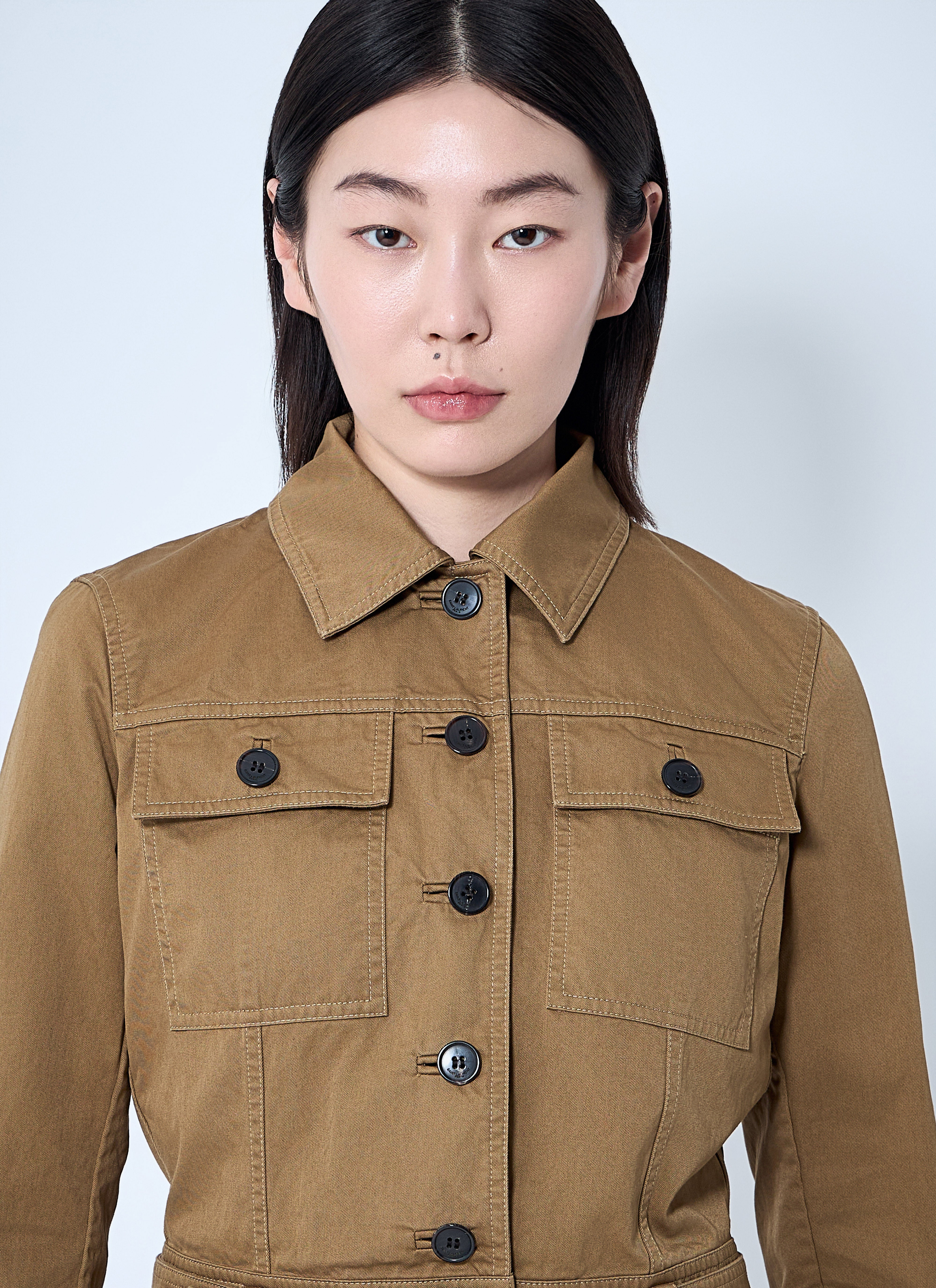 Saint Laurent Women Cotton Serge Crop Jacket - 5