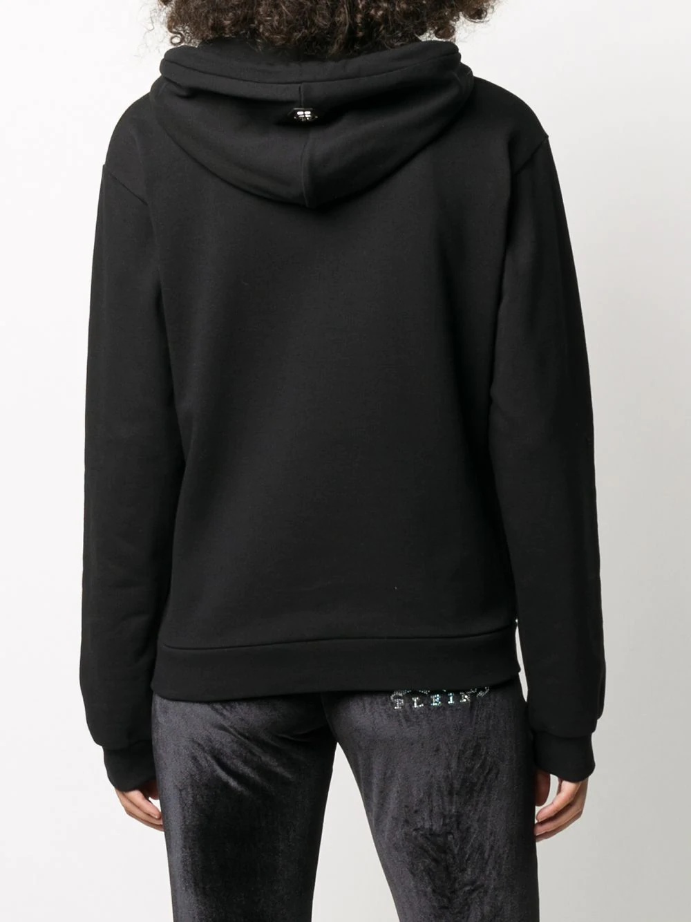 rhinestone skull hoodie - 4