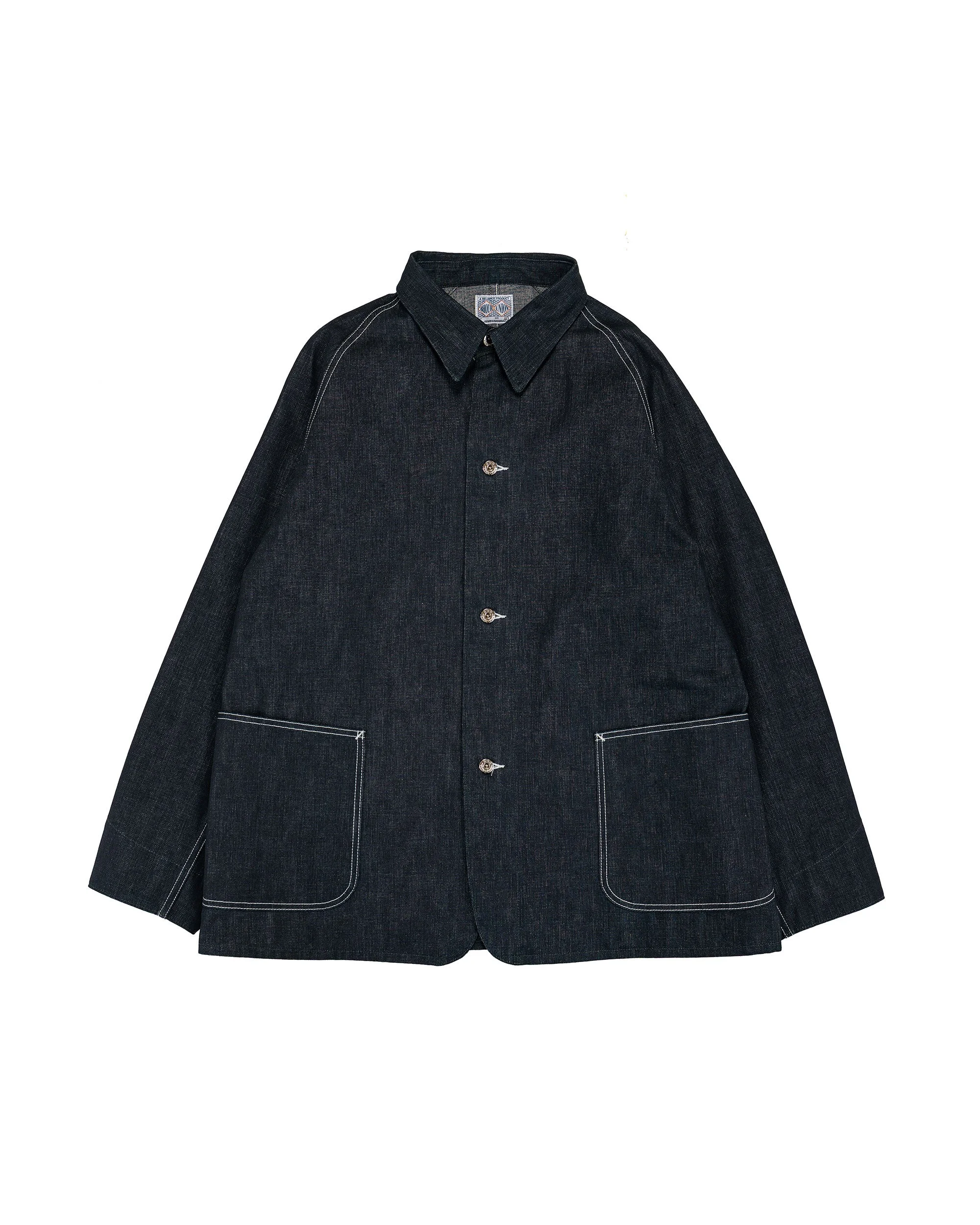MJ26008 WWII Raglan Sleeve Denim Chore Coat Indigo - 1
