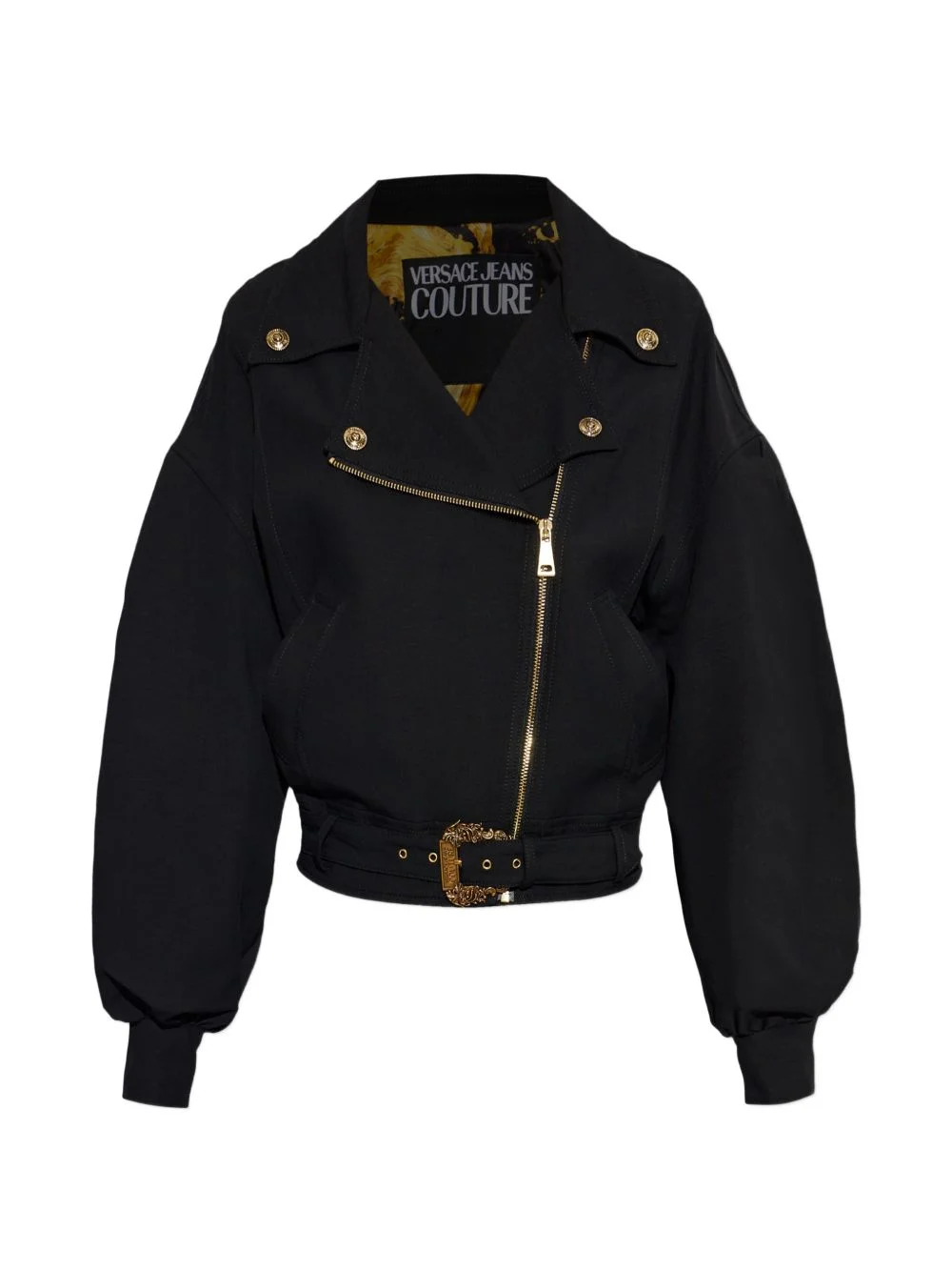 button belted jacket - 1