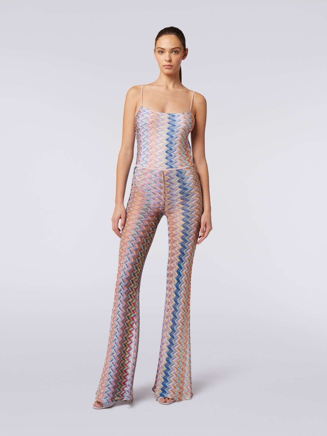 Flared trousers with lurex - 2