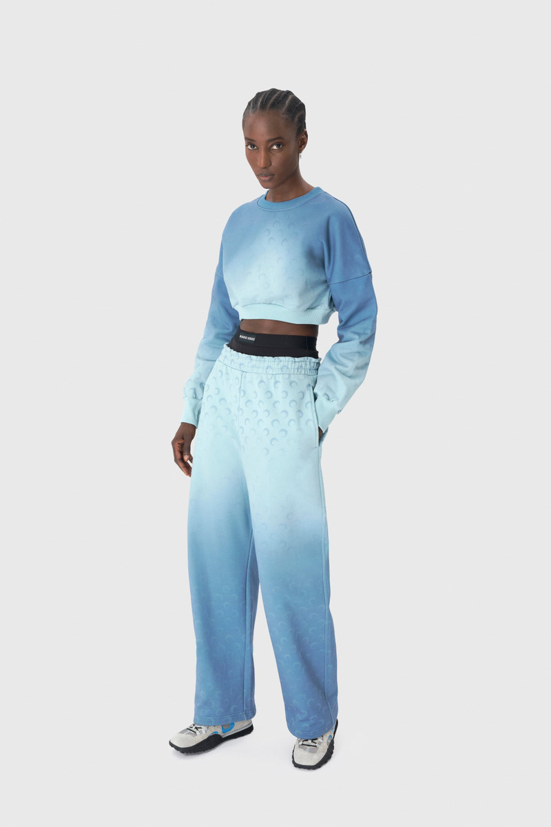 Marine Serre Moon Faded Fleece Cropped Sweatshirt outlook