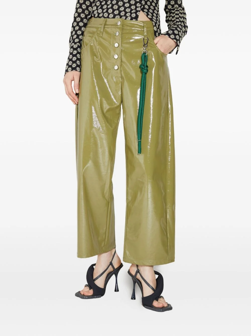 high-shine trousers - 1
