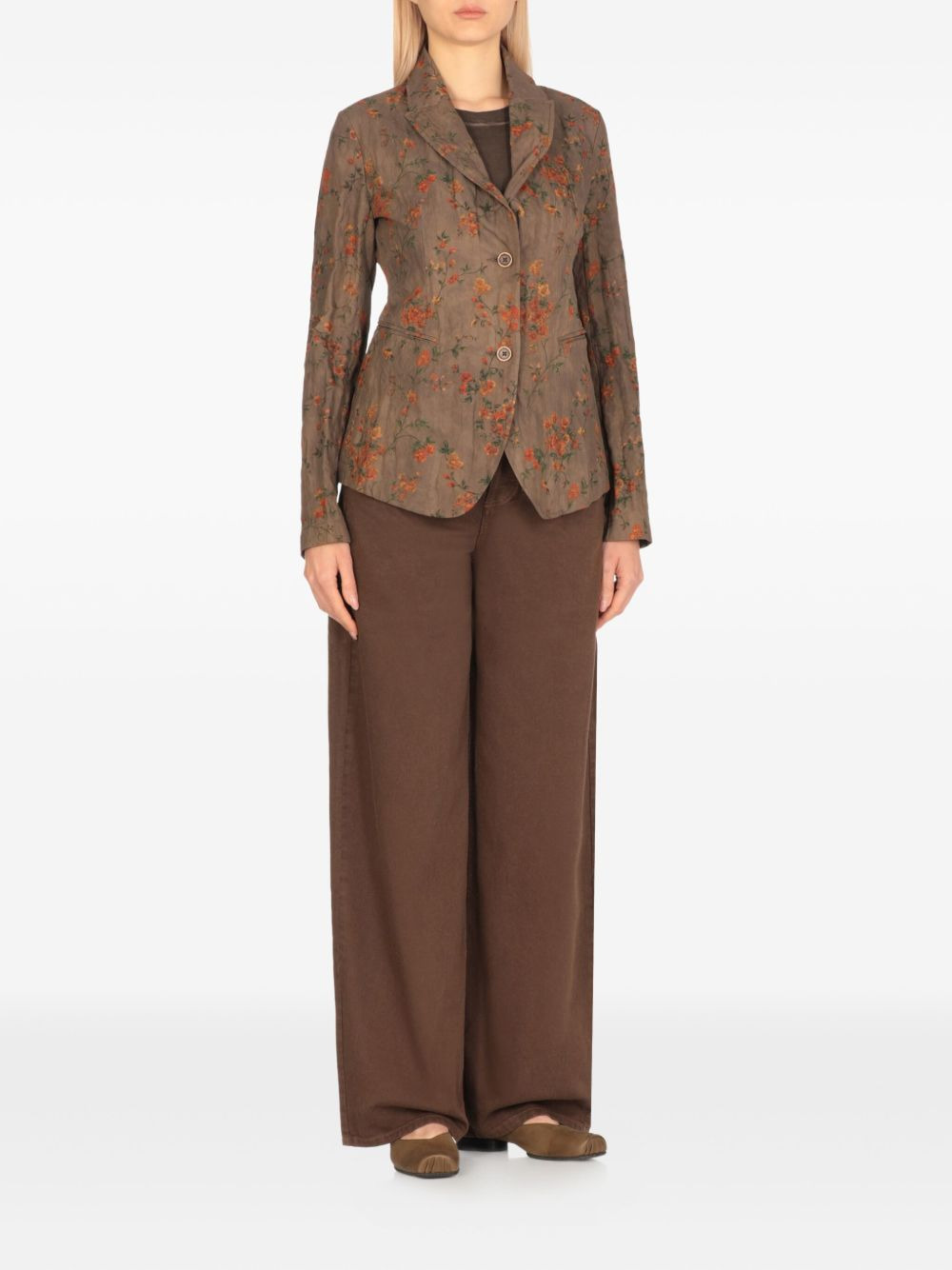 floral-pattern blazer - 2