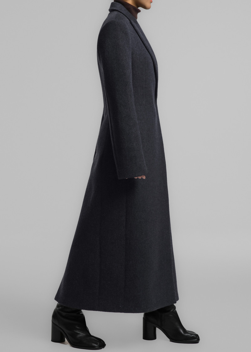 Melva Long Coat - Charcoal 8